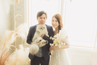 ネコちゃんと一緒にスタジオウェディング❤︎