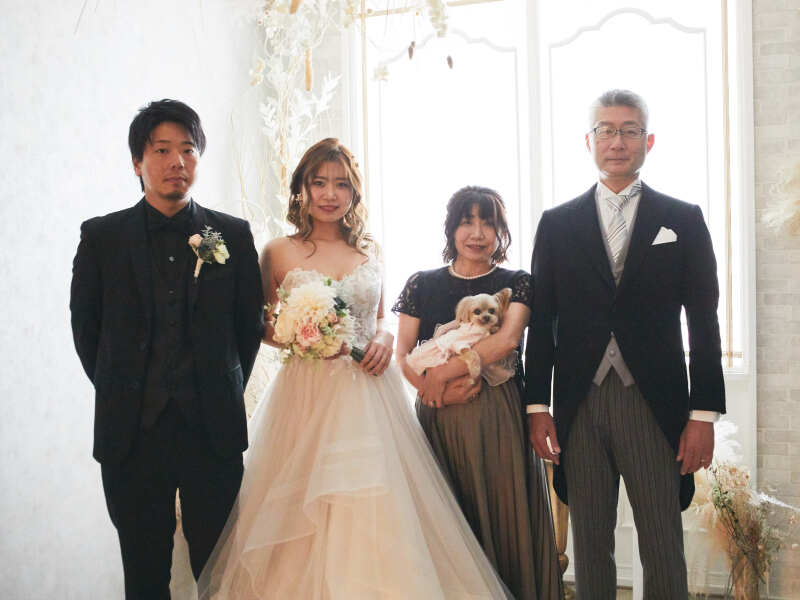 スタジオウェディング家族とわんちゃんと一緒に♡