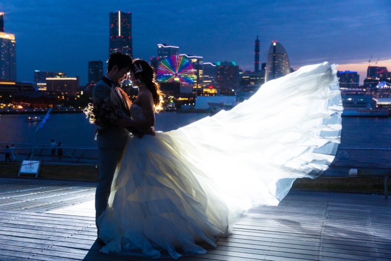 大さん橋ナイトフォト＆スタジオウェディングフォト❤︎