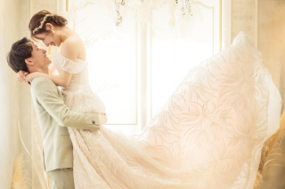 笑顔いっぱい！スタジオウェディングフォト