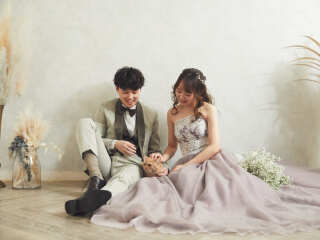 猫ちゃんと一緒に❤︎スタジオウェディングフォト