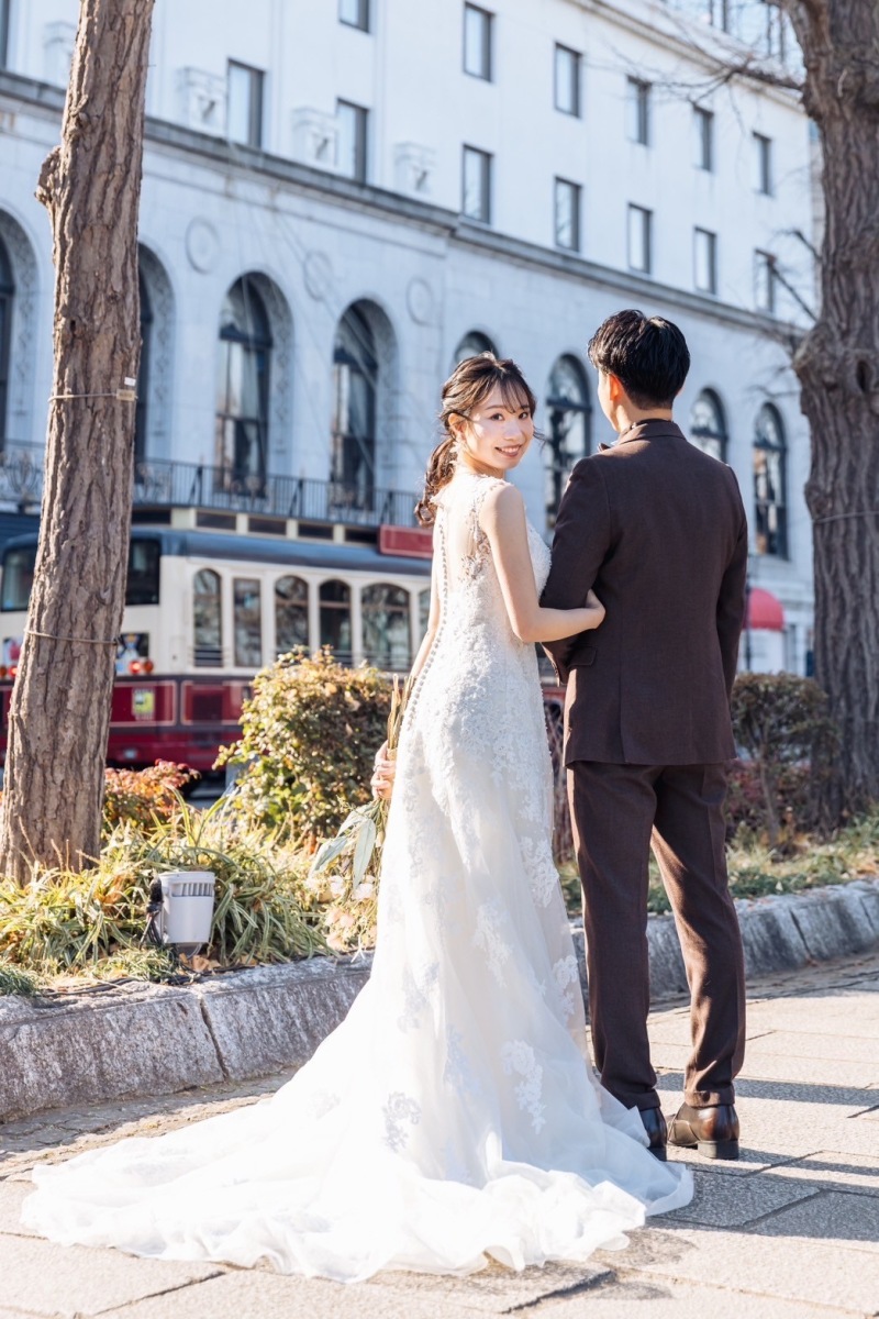 海外みたいな街並みで