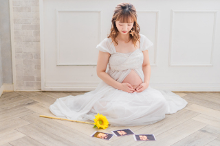 ひまわりが可愛い！マタニティフォト