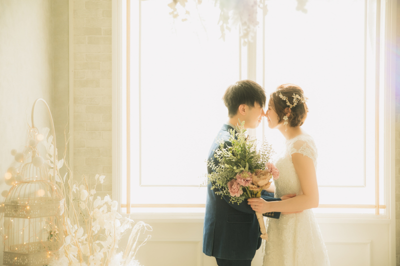 柔らかい自然光で