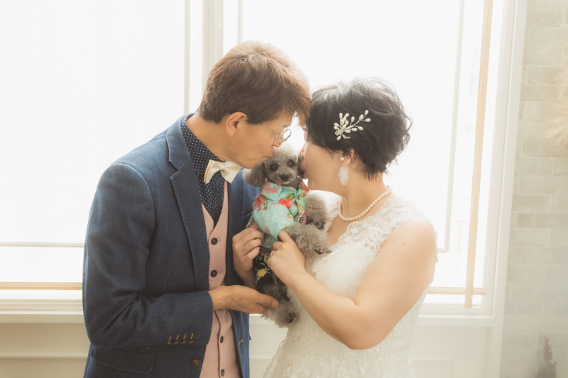 ワンちゃんと❤︎スタジオウェディング
