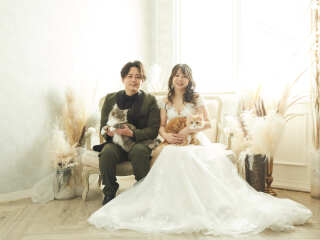 ウィズペット♡猫ちゃんと一緒にスタジオウェディングフォト♡