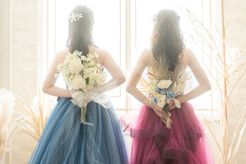 ブルー×ピンク