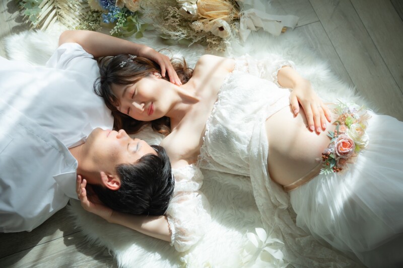 《マタニティ》ベーシックプラン ー今しかない時期を写真に。お腹の見えるドレスから見えないドレスまで幅広く選べます☆