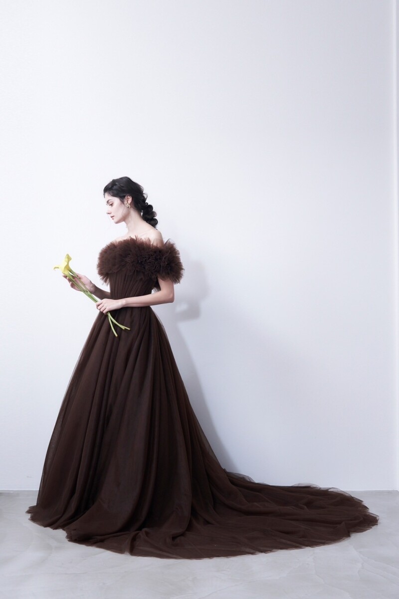 Dark brown 2way Dress