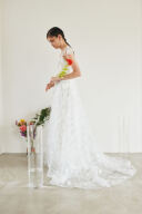 立体刺繍フラワーAラインドレス