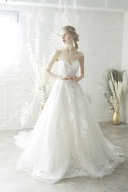 お花柄レースAラインドレス　am-wdrs-50972