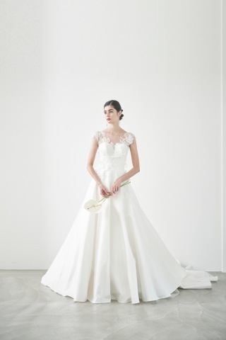 3D flower French sleeve dress