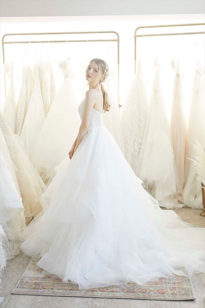 ホワイトティアードスカートキャミAライン050955