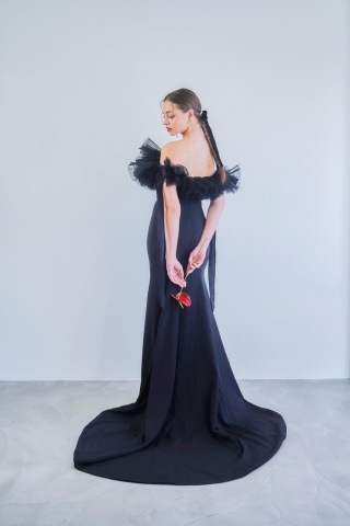 シフォンオフショルマーメイド　ao-wdrs-60784