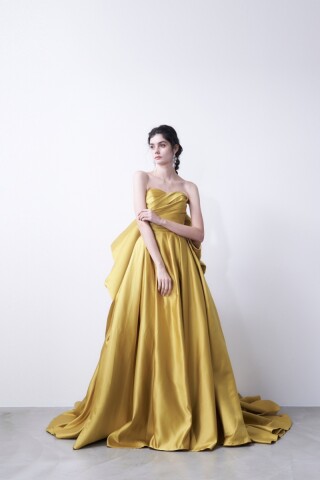 マスタードカラー2wayドレス US4