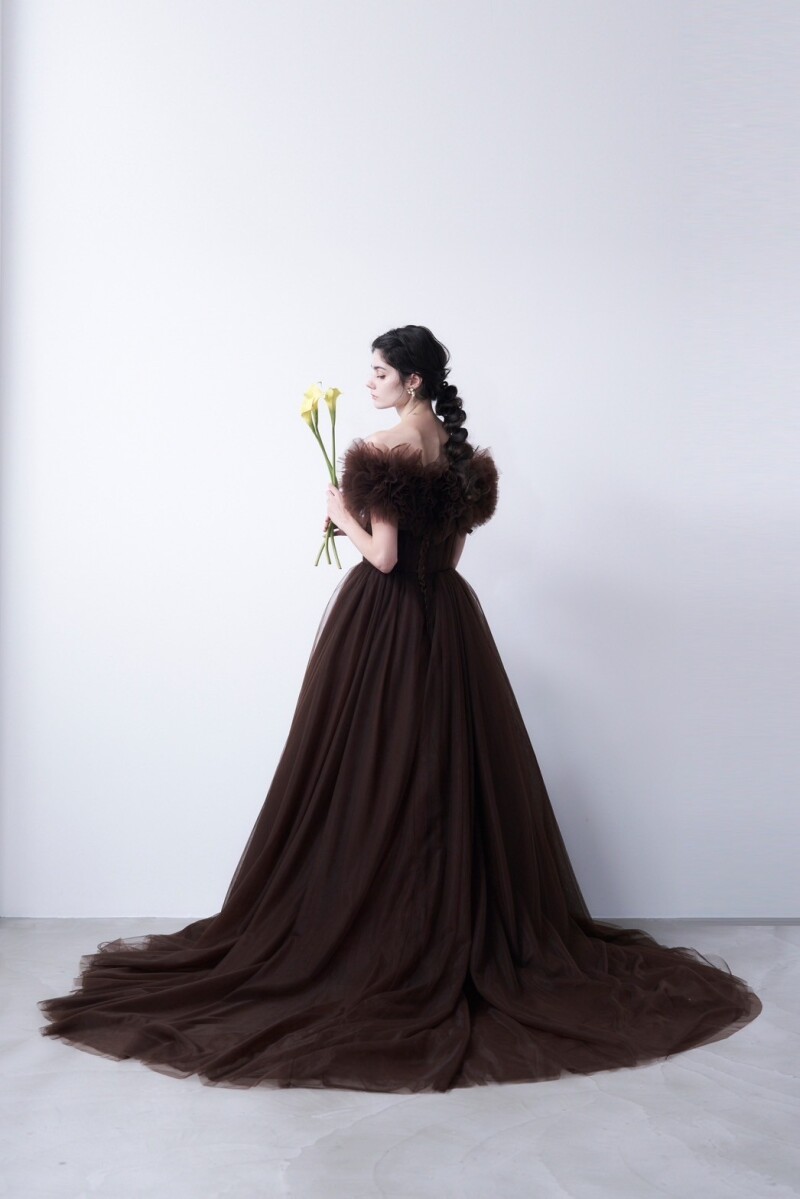 Dark brown 2way Dress