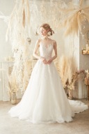 フラワーノースリーブドレス　ao-wdrs-50703