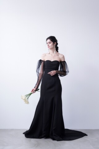 ブラックマーメイドドレス ao-wdrs-61995