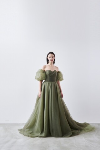 カーキ2wayカラードレス