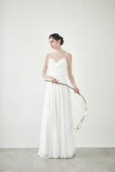 シースルーチュールバックリボントップス　セパレート