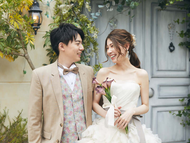 ワンちゃんと一緒にウェディングフォト