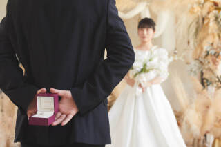 スタジオ撮影・ワンチャンと一緒にウェディングフォト