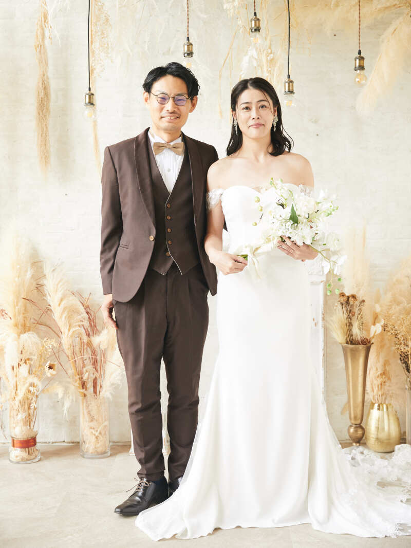 マーメイドドレスから撮影スタート