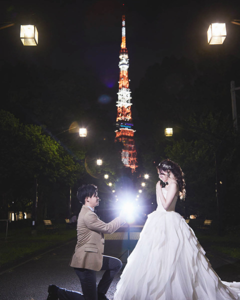 東京タワーでプロポーズ