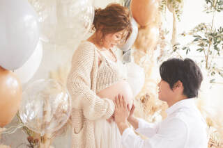 スタジオ撮影・バルーンマタニティフォト