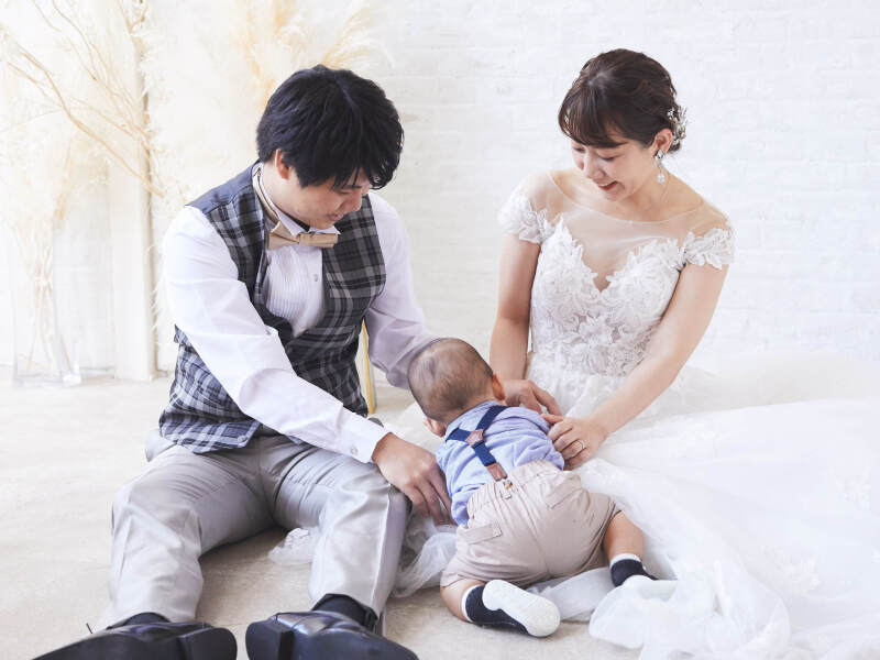 お子様と一緒にウェディングフォト