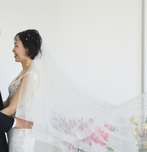 綺麗なベールショット