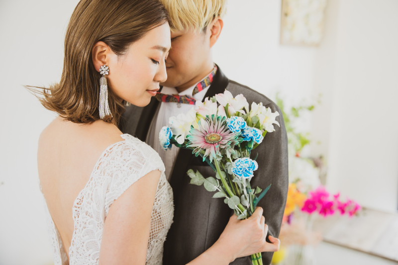 カラフルなフラワー背景で