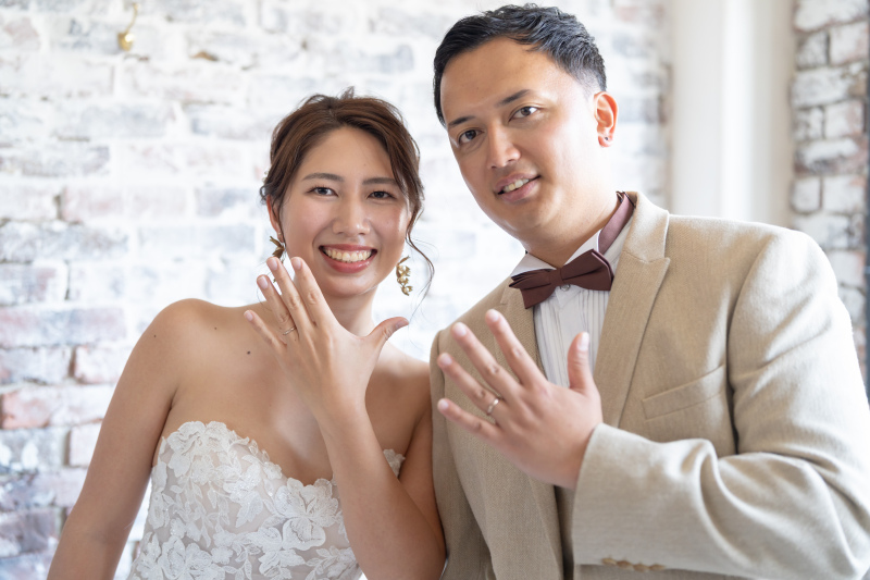 お2人の指輪ショット