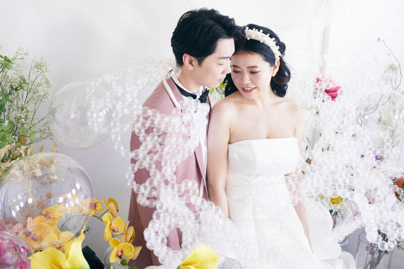 スタジオ撮影・バルーンウェディングフォト