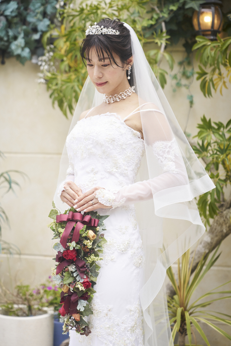 スタジオ　事前試着なしウエディングフォト