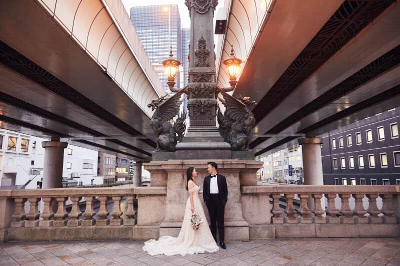 日本橋ロケーション　麒麟像→三井本館