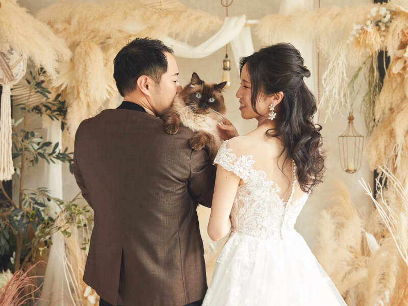 スタジオ ペットウェディングフォト