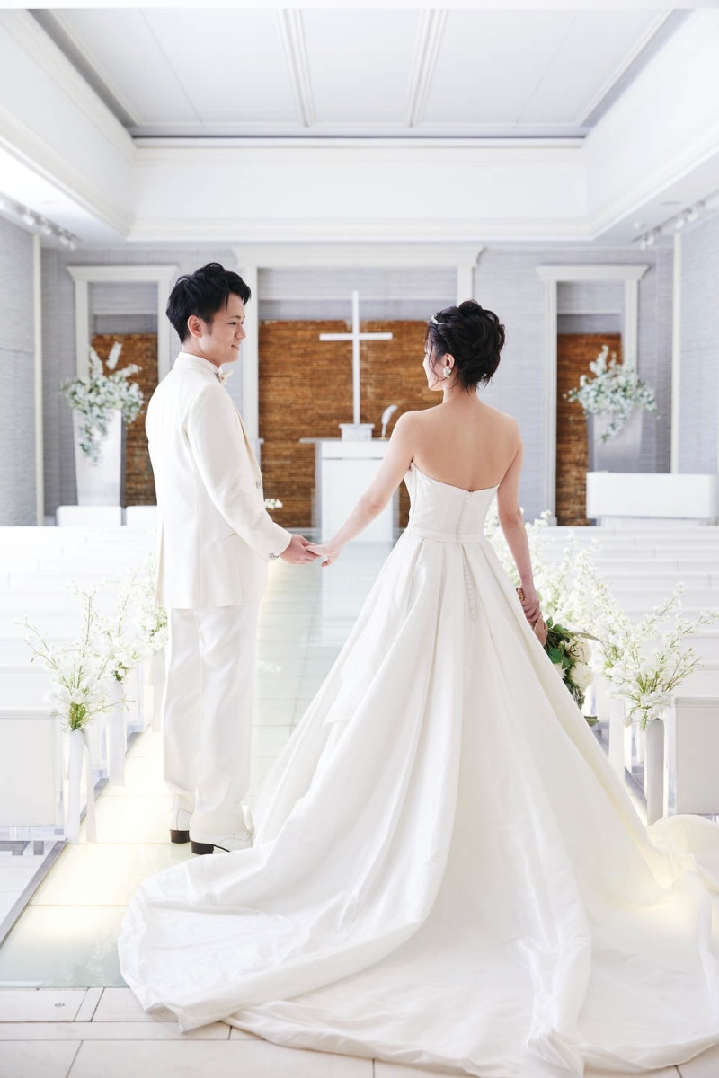 まずはチャペルへ入場シーン