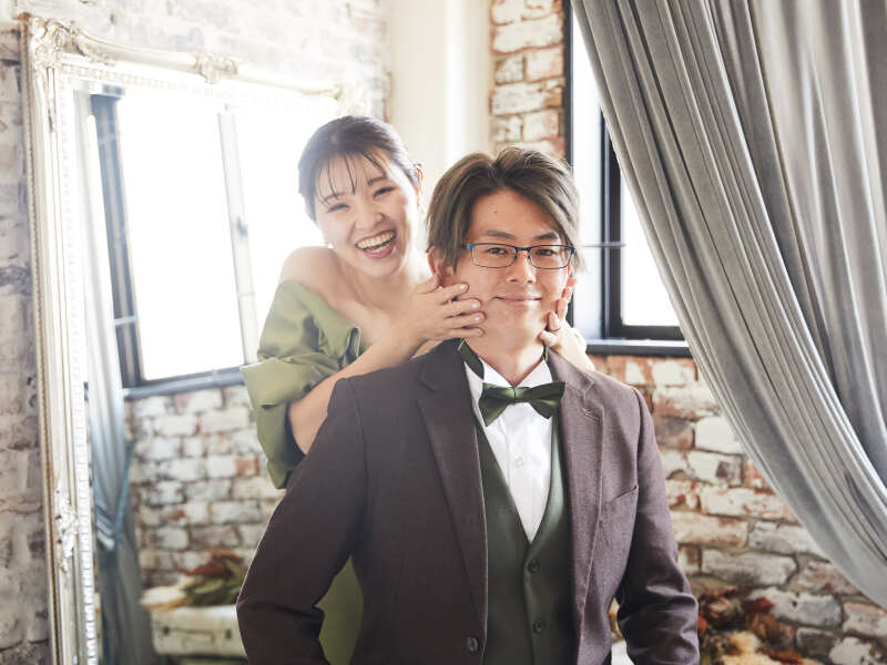 お着替え後はグリーンでリンクコーデ♪