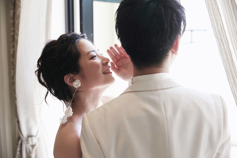 新婦様と旦那様の自然な感じが1番