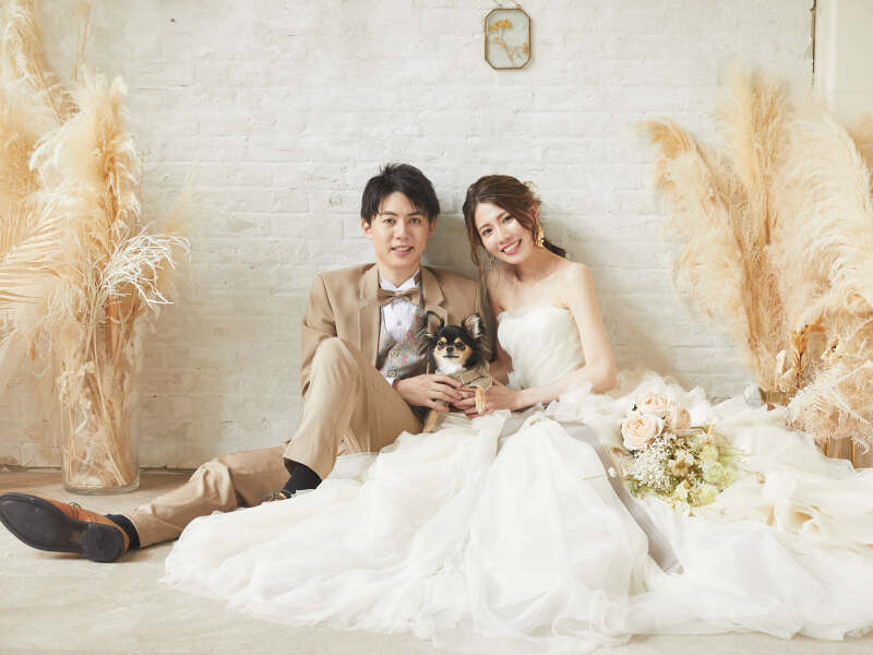 【年内撮影限定♥ペットプラン】インポートドレスで❤︎ウェディングフォト¥88000→¥79750|衣装選び〜撮影まで1日完結