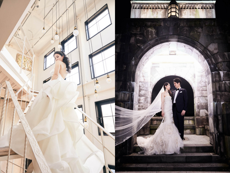 【スタジオ+ロケーションプラン】インポートドレス2着+スタジオ撮影+丸の内2箇所|事前試着付き(平日限定)