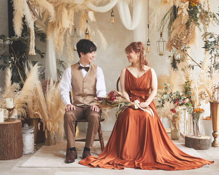 【インポートドレス2着(事前試着付き)】スタジオフォトウェディングプラン