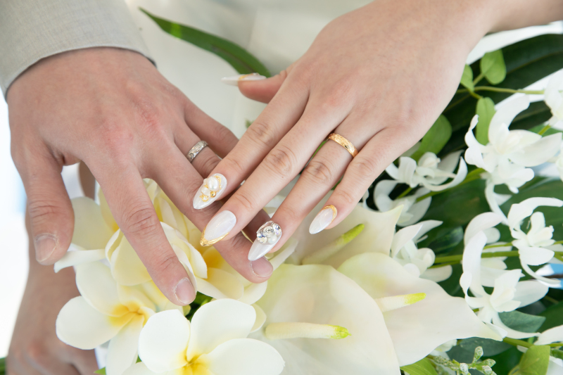 結婚指輪をメインに