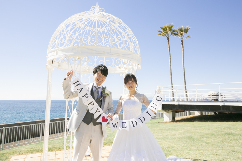 外ではHAPPY♡WEDDING