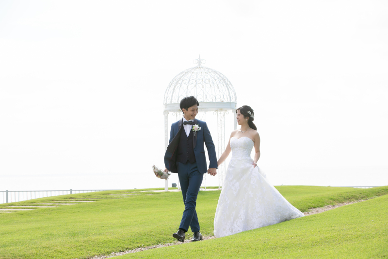 ガーデンエリアを2人でお散歩♬