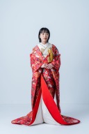 鳳凰　唐草　正倉院文様/レッド　IU25018