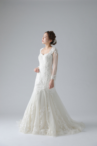 切替レース　長袖付き（WD00302）