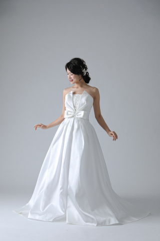 トップスVスリット大粒ストーンリボン(60535)