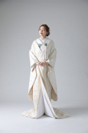 総柄デザイン花・アイボリー(WU01002)